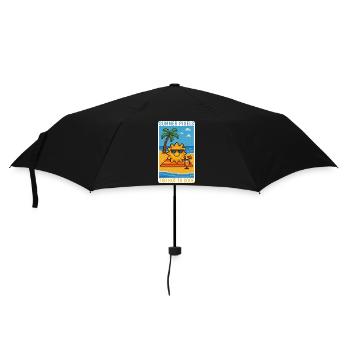Sunny Pixels & Chill - Regenschirm (klein) - Schwarz - Vorne