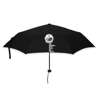 Retro-Raumhelm, den wir hier raus müssen - Regenschirm (klein) - Schwarz - Vorne