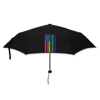 Drapeau arc-en-ciel des États-Unis - Parapluie standard - noir - Devant