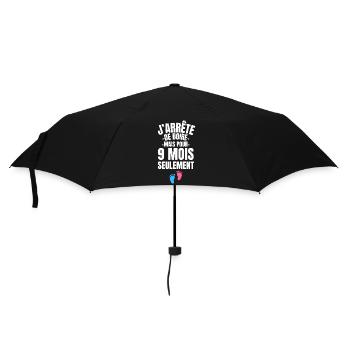 Lustige Schwangerschaftsankündigung - Humor Werdende Mama 2026 - Regenschirm (klein) - Schwarz - Vorne