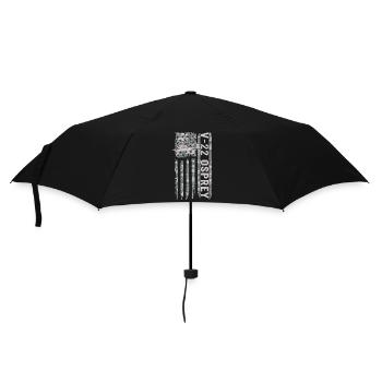 V-22 Osprey military helicopter with American - Umbrella (small) - black - Front