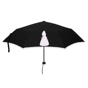 Silhouette de princesse lilas - Parapluie standard - noir - Devant