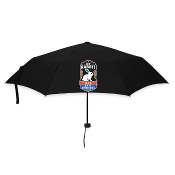 Kaninchen mit Exit-Strategie - Regenschirm (klein) - Schwarz - Vorne