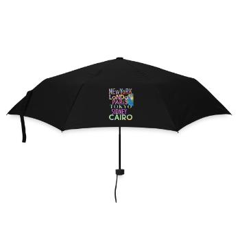 Städte der Welt - Regenschirm (klein) - Schwarz - Vorne