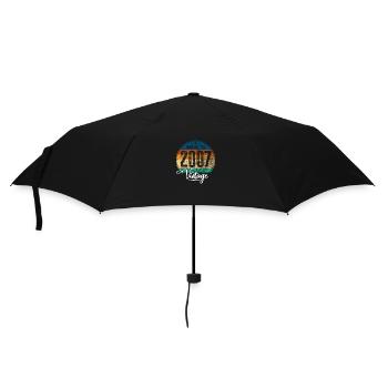 Millésime Fabriqué en 2007 Année de naissance 2007 Anniversaire - Parapluie standard - noir - Devant
