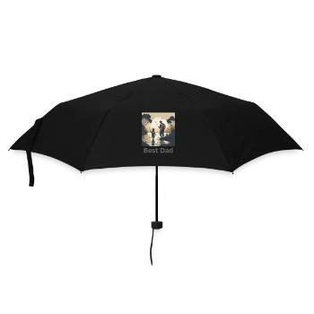 Sortie pêche avec papa - Fête des pères - ApriNoeScor - Parapluie standard - noir - Devant