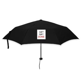 GET S#!T DONE - Regenschirm (klein) - Schwarz - Vorne