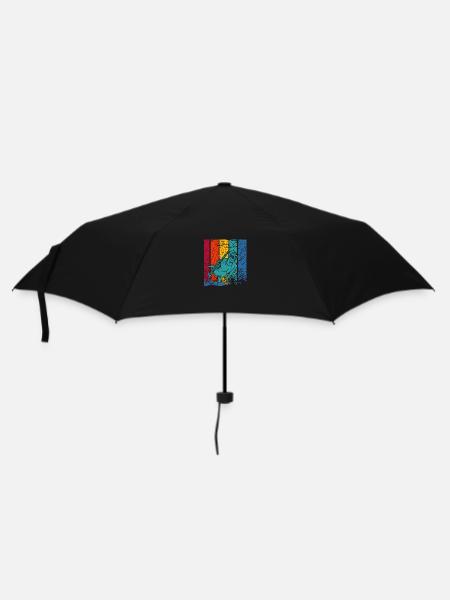 Spearfishing - spear fishing flag t-shirt - Umbrella (small) - black