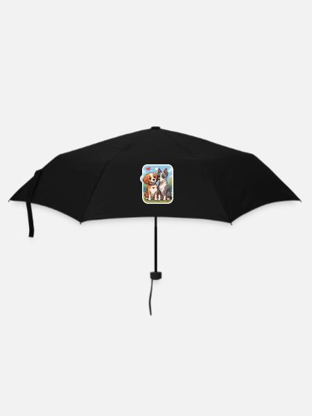 Lovely Dog Couple - Umbrella (small) - black
