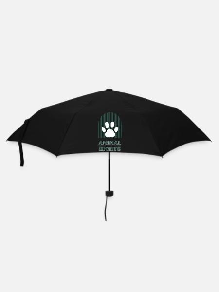 Animal Rights - Regenschirm (klein) - Schwarz