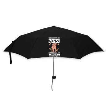 Hund Kita Kindergarten 2023 - Regenschirm (klein) - Schwarz - Vorne