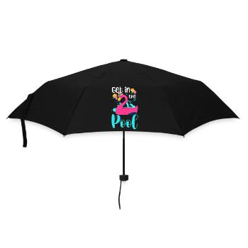Swmming Pool Swimming Flamingo Summer - Umbrella (small) - black - Front