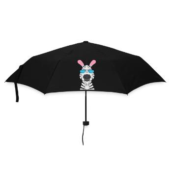 Zebra - Regenschirm (klein) - Schwarz - Vorne