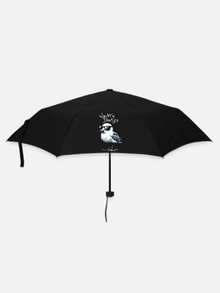 Watt'n Döntjes Coole Möwe plattdeutsch Spruch - Regenschirm (klein) - Schwarz