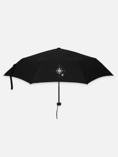 Boussole de voyage J’aime voyager voyageur - Parapluie standard - noir