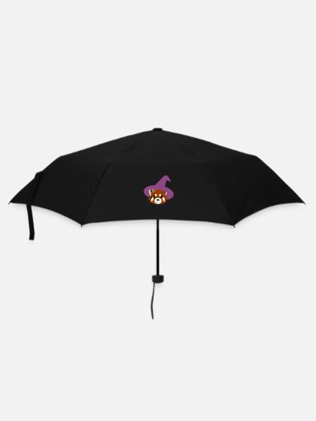 Panda roux déguisé en sorcière pour Halloween - Parapluie standard - noir