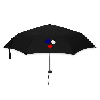 HERZ. HERZ. HEILIGER VALENTIN. LIEBE. LIEBE. HERZ - Regenschirm (klein) - Schwarz - Vorne