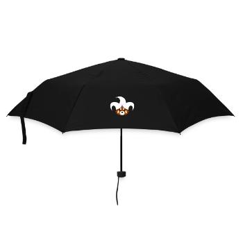 Red panda disguised as harlequin for Halloween - Umbrella (small) - black - Front