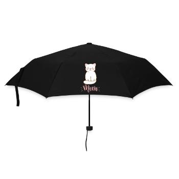 Mignon Kawaii drôle de chat disant miaulement - Parapluie standard - noir - Devant