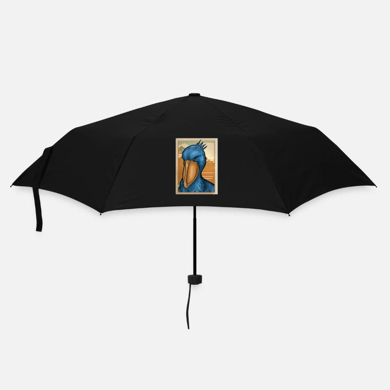Schuhschnabel Vogel Ornithologe Wald I Geschenk - Regenschirm (klein) - Schwarz