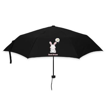 Sleeping rabbit dreams of carrots - Umbrella (small) - black - Front