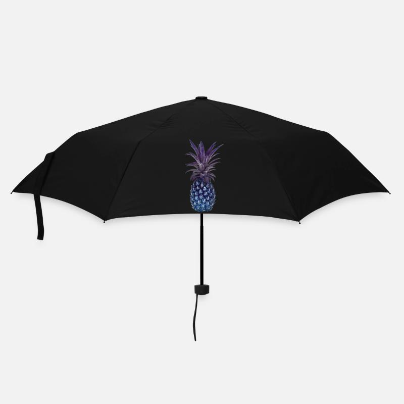 ananas - Regenschirm (klein) - Schwarz
