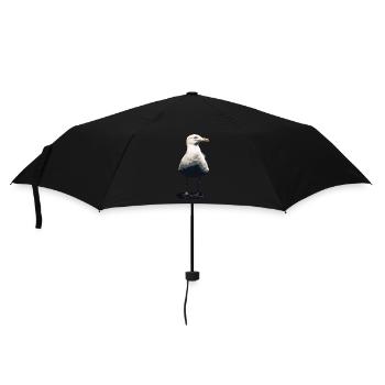 Möwe - Regenschirm (klein) - Schwarz - Vorne