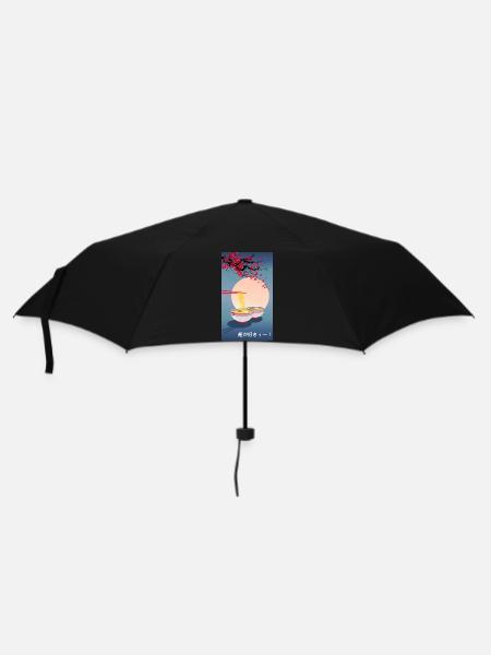 Orientalisch Japanische Kunst | Nudel-| Ramen - Regenschirm (klein) - Schwarz