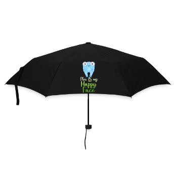 Angry face face cartoon happy face cartoon - Umbrella (small) - black - Front