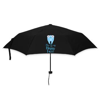 Angry face face cartoon happy face cartoon - Umbrella (small) - black - Front
