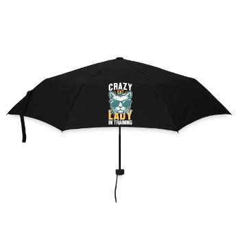 Katze Liebe Crazy Cat Lady Tier Geschenk Tshirt - Regenschirm (klein) - Schwarz - Vorne