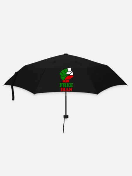 Free iran - Regenschirm (klein) - Schwarz