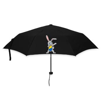 Dabbing bunny dances herself yellow and blue - Umbrella (small) - black - Front