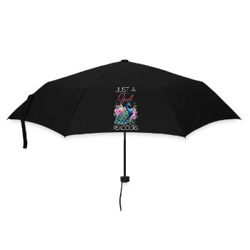 Fleurs de paon Plume de paon exotique coloré coloré - Parapluie standard - noir - Devant