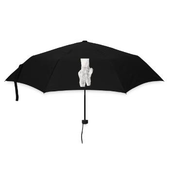 Noir et blanc Ballet Pointe Chaussures Dessin au crayon - Parapluie standard - noir - Devant