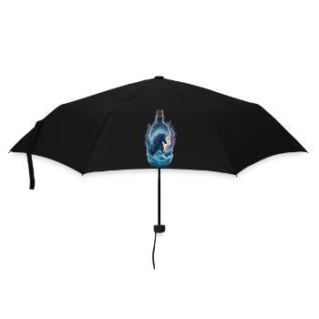Horse Bottle - Umbrella (small) - black - Front