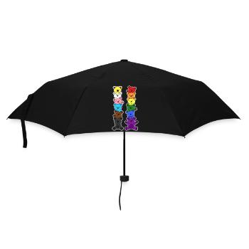 Pride Progress Flag Bears for Equality - Umbrella (small) - black - Front
