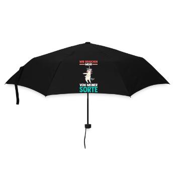 Einhorn Wir brauchen mehr von meiner Sorte - Regenschirm (klein) - Schwarz - Vorne