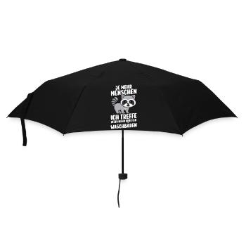Waschbär - Regenschirm (klein) - Schwarz - Vorne