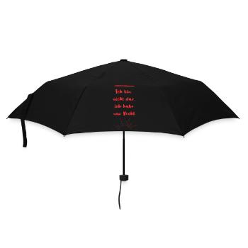 'Rechthaber' T-Shirt - Regenschirm (klein) - Schwarz - Vorne