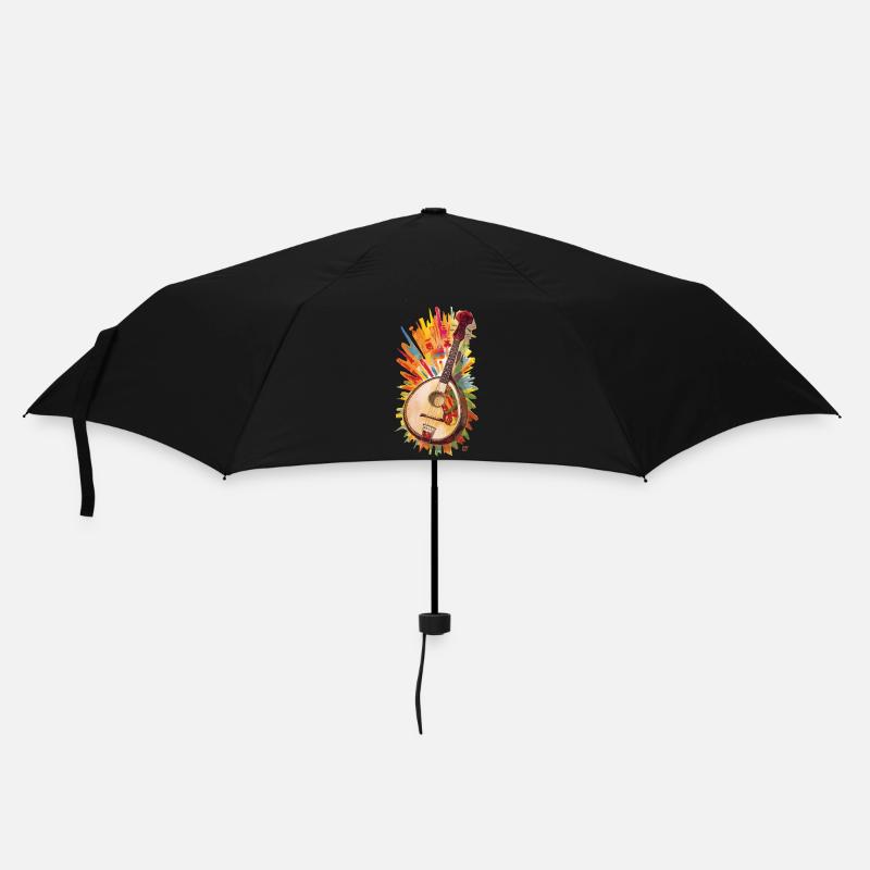 Bouzouki-Instrument-Geschenk - Regenschirm (klein) - Schwarz