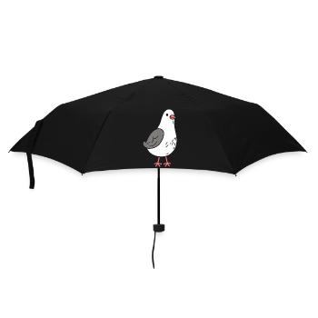 Taube - Regenschirm (klein) - Schwarz - Vorne