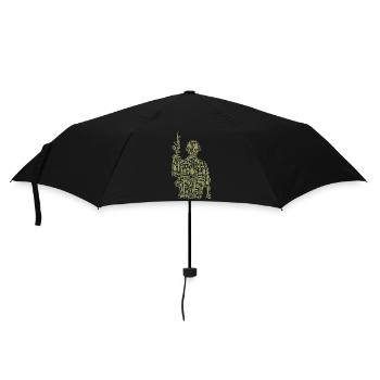 Silhouette de soldat en équipement militaire - Parapluie standard - noir - Devant
