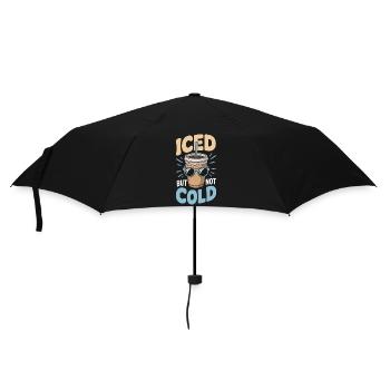 Iced But Not Cold Iced Coffee Humor Summer - Umbrella (small) - black - Front