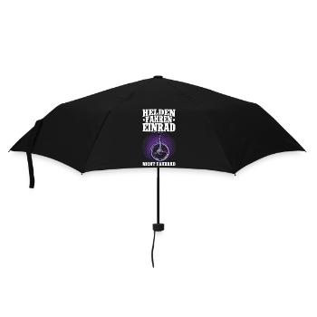 Heroes ride unicycles, not bicycles - Umbrella (small) - black - Front
