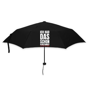Ich hab das schon verstanden ist mir nur egal - Regenschirm (klein) - Schwarz - Vorne