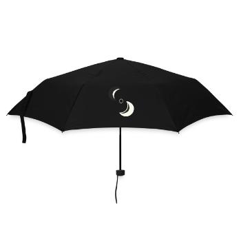 Yin Yang - Regenschirm (klein) - Schwarz - Vorne