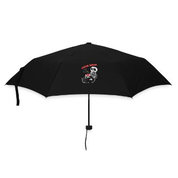 Coffin / coffee break - Lustiger Wortwitz - Regenschirm (klein) - Schwarz - Vorne