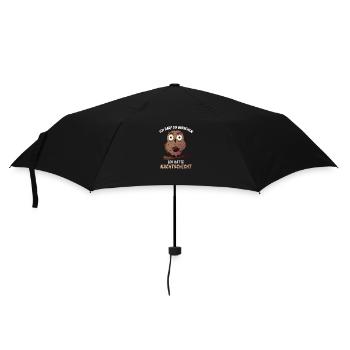 Ich darf so aussehen - Ich hatte Nachtschicht - Regenschirm (klein) - Schwarz - Vorne