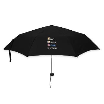 Eat Sleep Anime Repeat - Regenschirm (klein) - Schwarz - Vorne